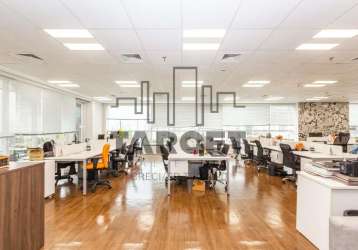 Conjunto/ sala comercial mobiliada na berrini para locação/venda, 533m²