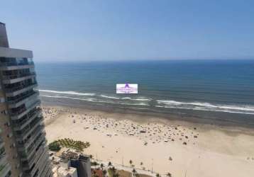 Belissimo apartamento em frente ao mar com varanda enorme, 3 dorms sendo uma suíte e duas vagas