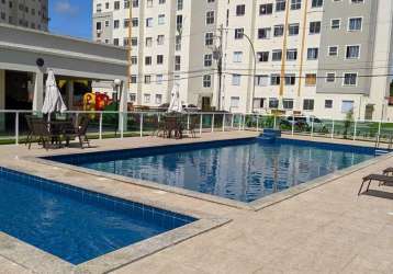 Apartamento com 2/4, em edificio com piscina e área de lazer, localizado em cassange - salvador / ba