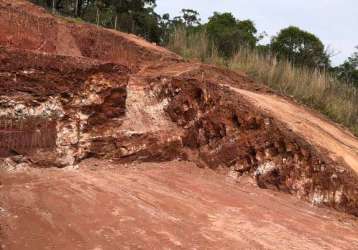 Terreno para venda com terraplanagem em terra preta.