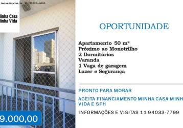 Apartamento para venda em são paulo, jardim independencia, 2 dormitórios, 1 banheiro, 1 vaga