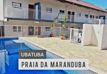 Apartamento com 1 dormitório à venda, 47 m² por r$ 260.000,00 - maranduba - ubatuba/sp