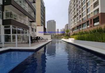 Apartamento studio 38m², 1 dormitório, 1 banheiro e 1 vaga de garagem.   condomínio portaria, segurança 24hrs, academia, piscina, salão de festas,