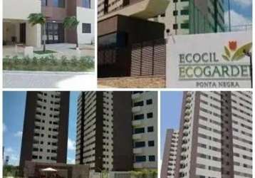 Apartamento com 2 quartos à venda na rua edson teixeira da silva, 467, ponta negra, natal, 49 m2 por r$ 230.000