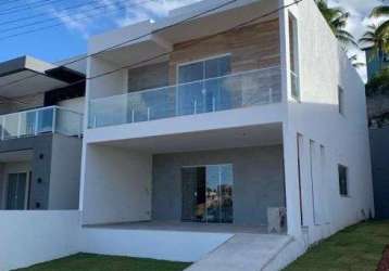 Casa duplex em condomínio,4 quartos 2 suítes,178m privativo,porcelanato,em caji,lauro de freitas-ba