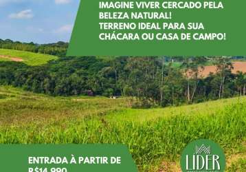 Imagine viver cercado pela beleza natural! terreno ideal para sua chácara ou casa de campo! clique aqui e saiba mais!