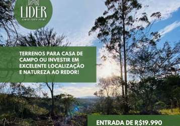 Terrenos para casa de campo ou investir em excelente localização e natureza ao redor! clique e saiba mais!