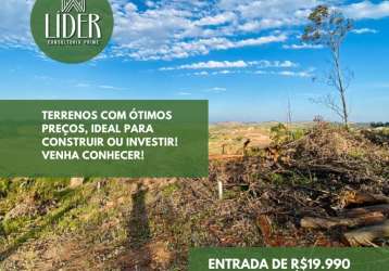 Terrenos com ótimos preços, ideal para construir ou investir! venha conhecer!