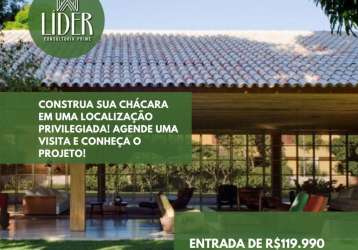 Construa sua chácara em uma localização privilegiada! agende uma visita e conheça o projeto!