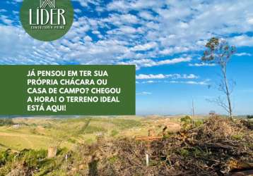 Já pensou em ter sua própria chácara ou casa de campo? o terreno ideal está aqui! venha conhecer!