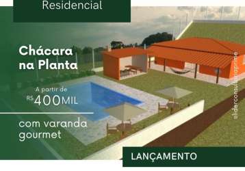 Chácara completa: projeto sustentável com estrutura e lazer integrados