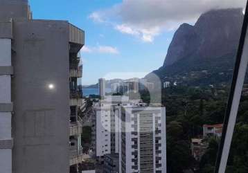 São conrado com vista pedra da gávea. 2 qtos com 114m² e 1 vg.