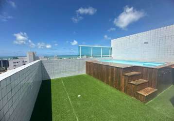 Cobertura duplex com vista para o mar no jardim oceania - r$5.000,00/r$920.000,00