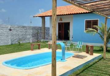 Casa 2 dormitórios nova com piscina no pipa boulevard