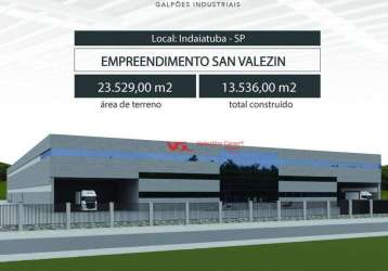 Galpão, 13536 m² - venda por r$ 73.000.000,00 ou aluguel por r$ 405.000,00/mês - caldeira - indaiatuba/sp