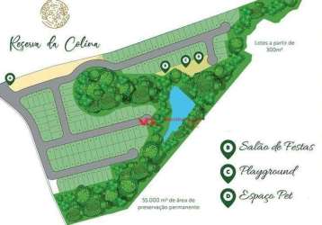 Terreno à venda, 300 m² por r$ 382.000,00 - reserva da colina - indaiatuba/sp