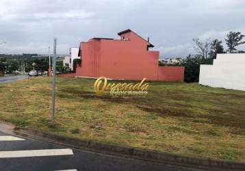 Ótimo terreno de esquina á venda no condomínio residencial brescia, indaiatuba.