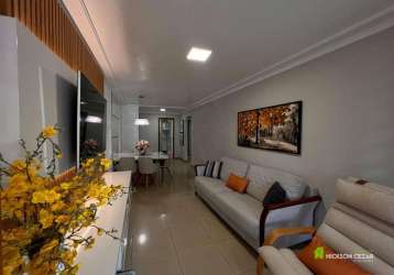 Apartamento com 3 dormitórios à venda, 105 m² por r$ 950.000,00 - praia da costa - vila velha/es