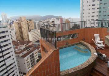 Cobertura com 4 dorms, aparecida, santos - r$ 2.5 mi, cod: 1794