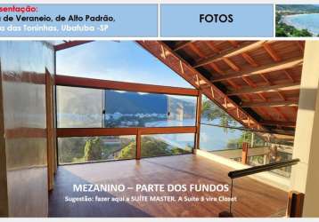 Casa de alto padrão com  4 suítes  5  vagas  toninhas  ubatuba  sp