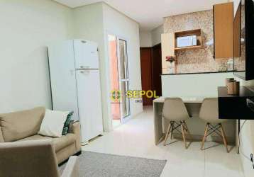 Lindo! apartamento com 2 dormitórios à venda, 44 m² por r$ 285.000 - jardim ipanema - santo andré/sp