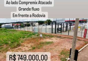 Terreno comercial | frente para rodovia | oportunidade