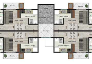 Apartamento com 2 quartos  à venda, 54.43 m2 por r$240000.00  - roca grande - colombo/pr