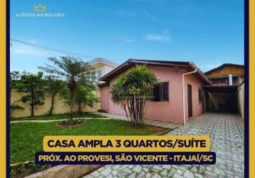 Casa ampla próxima ao provesi, itajaí-sc