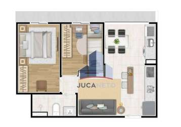 Apartamento com 2 dormitórios à venda, 45 m² por r$ 302.000,00 - vila assis brasil - mauá/sp