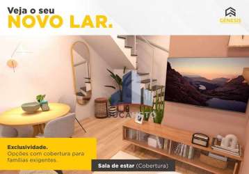 Cobertura com 2 dormitórios à venda, 96 m² por r$ 438.000 - vila guarani - santo andré/sp