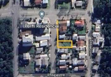 Terreno com declive, localizado no bairro nova vicenza, com 12,5 m x 28 m = 350 metros.  confira!