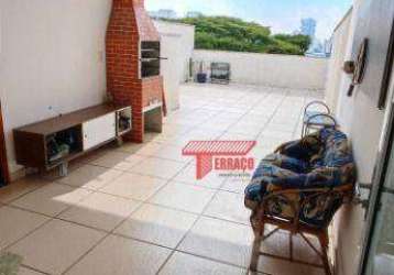 Cobertura com 2 dormitórios à venda, 55 m² por r$ 475.000,00 - vila assunção - santo andré/sp