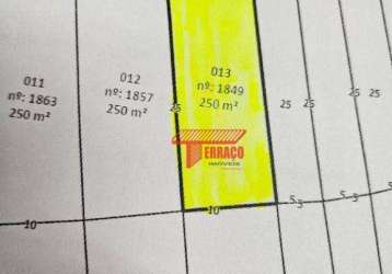 Terreno à venda, 250 m² por r$ 525.000,00 - jardim do estádio - santo andré/sp