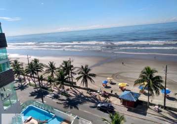 Apartamento frente mar para venda em mongaguá, vila dinapólis, 3 dormitórios, 1 suíte, 2 banheiros, 1 vaga