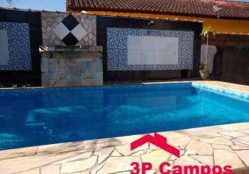 Casa 3 dormitórios piscina locação temporada  jardim praia grande mongaguá