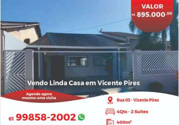 Vendo linda casa em vicente pires