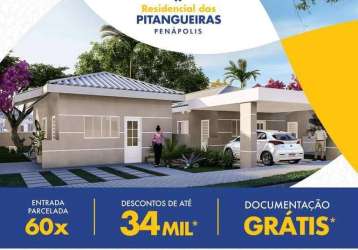 Casa com 2 quartos, 45m², à venda em penápolis, residencial florença