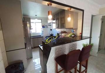 Apartamento com 3 dormitórios à venda, 70 m² por r$ 300.000,00 - jardim dos pássaros - guarujá/sp