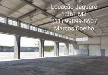 Galpão 1.361 m2 jaguaré  sp