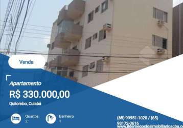 Apartamento para venda em cuiabá, quilombo, 2 dormitórios, 1 banheiro, 1 vaga