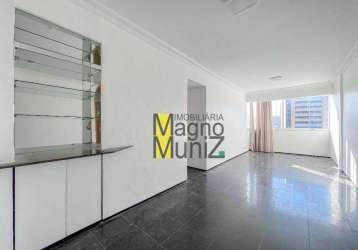 Ed. morada dos flamingos - apartamento amplo com 3 quartos à venda, 97 m² por r$ 255.000 - papicu - fortaleza/ce