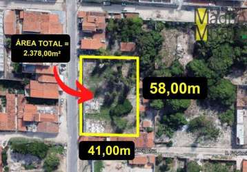 Terreno à venda, 2378 m² por r$ 1.300.000,00 - lagoa redonda - fortaleza/ce