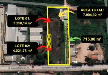 Terreno comercial para alugar, medindo 7.994,92 m² por r$ 8.000/mês - eusébio - eusébio/ce