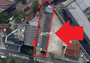 Terreno zr3 - comercial e residencial - 475m² - 11m de testada para a inácio lustosa - bairro são francisco