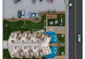 Kite village premium - apartamento com 1 ou 2 dormitórios à venda  no kite premium cumbuco