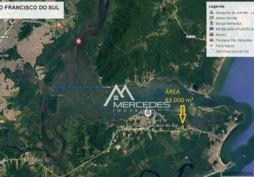 Terreno à venda, 65789 m² por r$ 5.265.000,00 - iperoba - são francisco do sul/sc