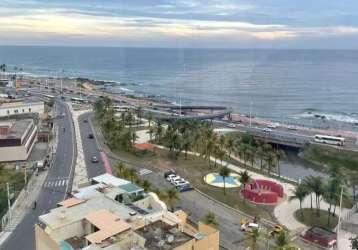 Costa azul, 2 quartos, 2 suítes, andar alto, 40m², varanda, vista mar, armários, área de serviço, 1 vaga, nascente por apenas r$ 425.000,00.