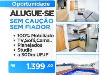 Apartamento mobiliado a poucos passos da ufjf (com moveis e eletro)