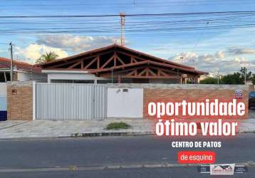 Casa em ótima localização à venda,  por r$ 380.000 - rua severino dutra, centro - patos/pb