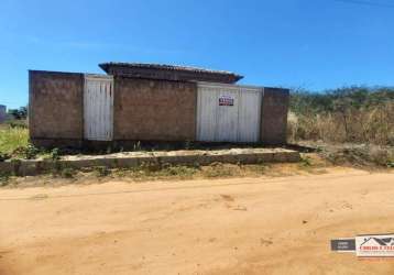 Casa em fase de acabamento com 2 quartos à venda, por r$ 60.000 - lot. res. água azul - teixeira/paraíba